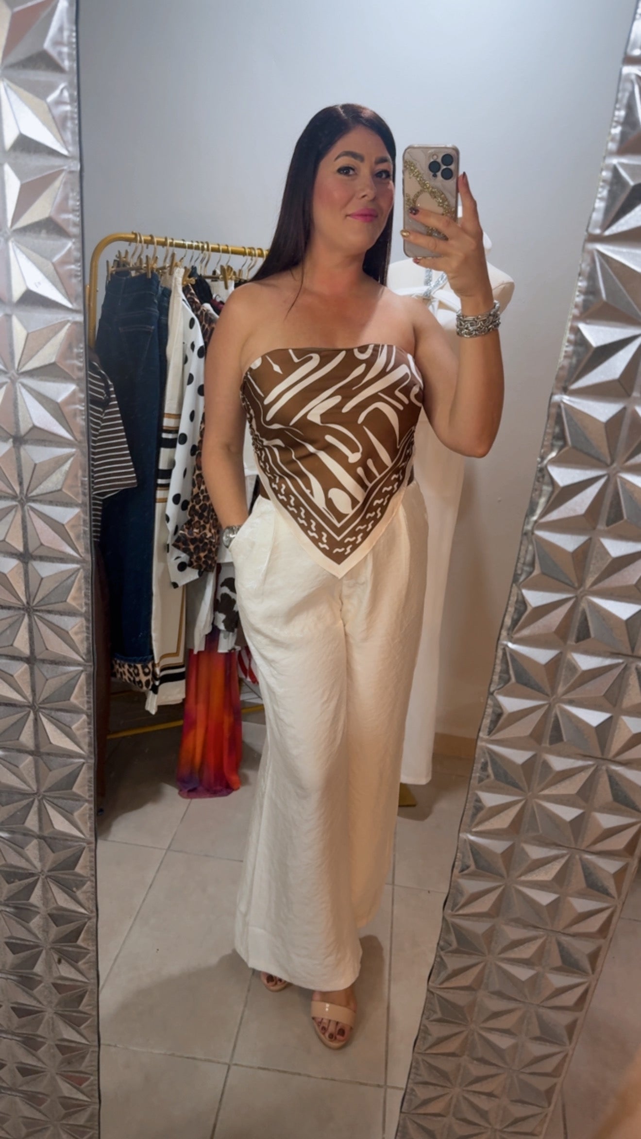 Satin Chic Scarf Top