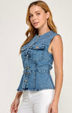 Denim Icon Belted Vest