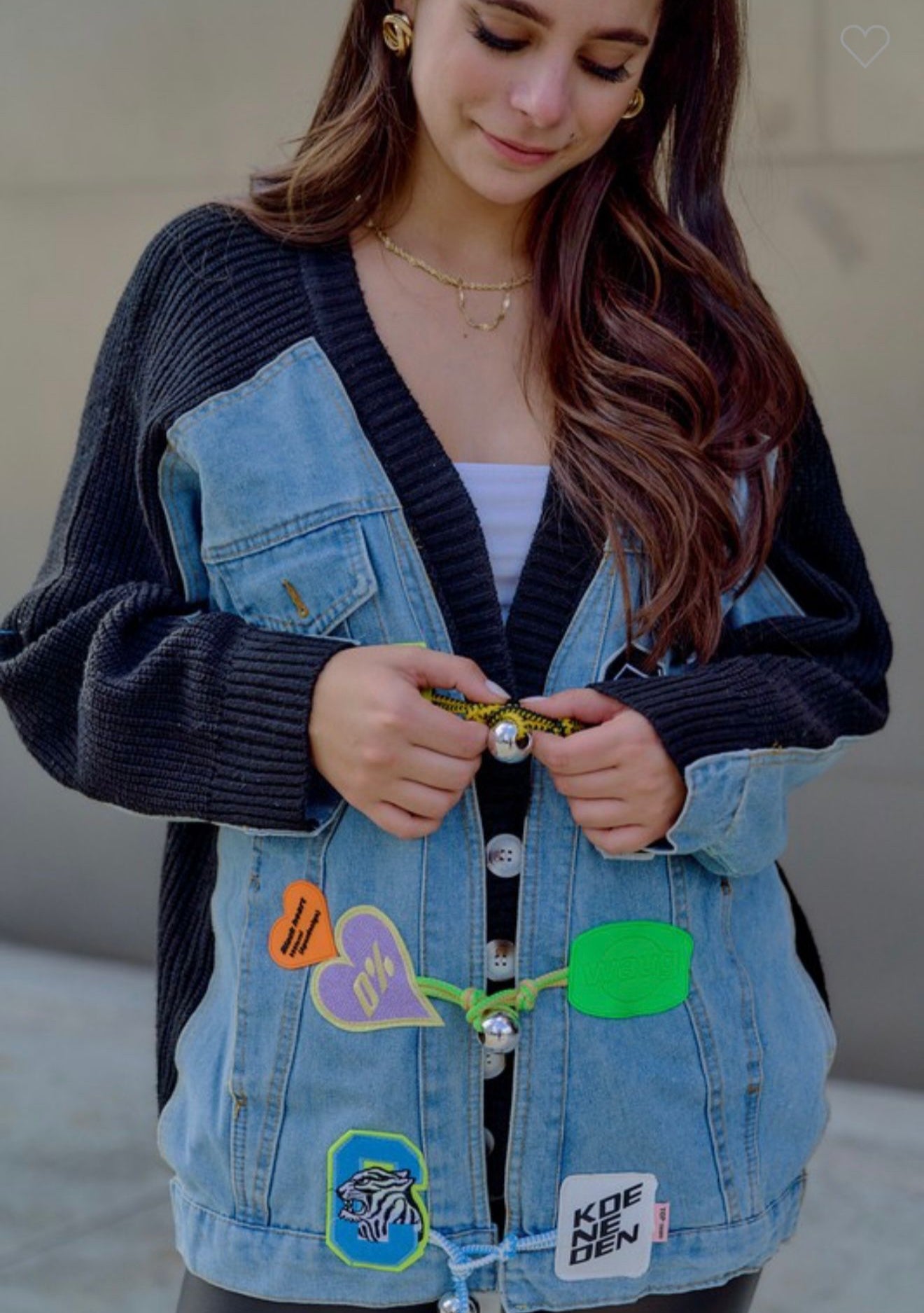 Black Denim Patchwork