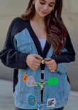 Black Denim Patchwork