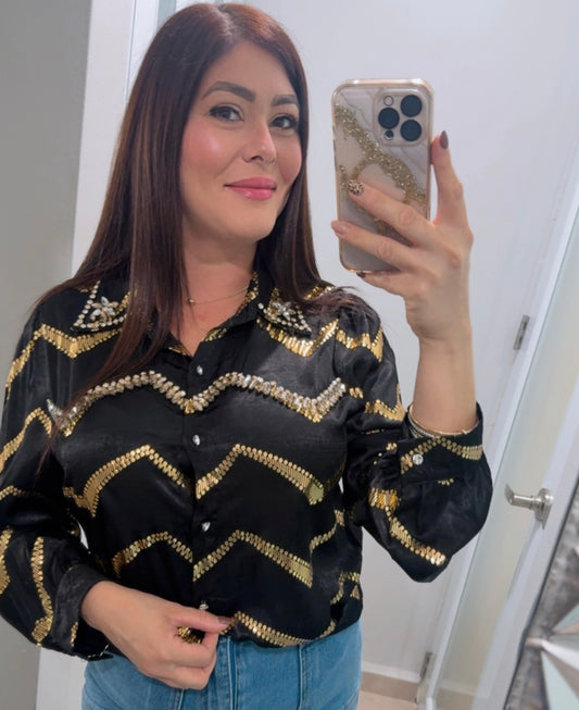 Golden Waves Blouse