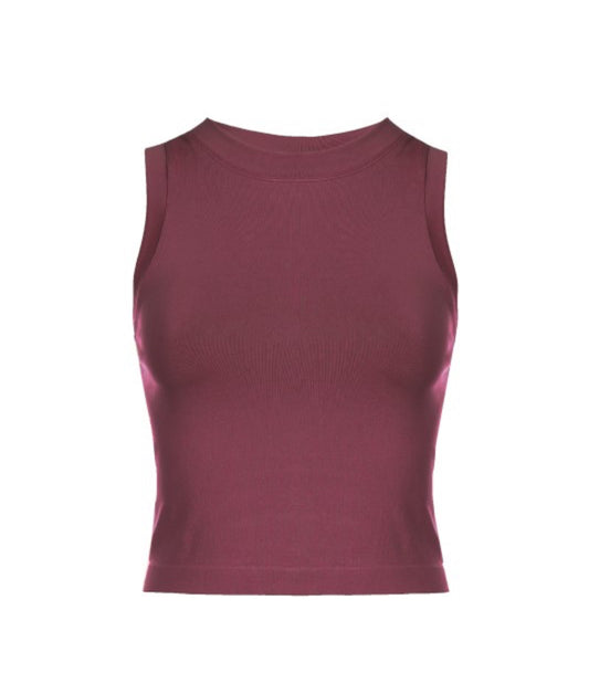 Basic Top in Burgundy