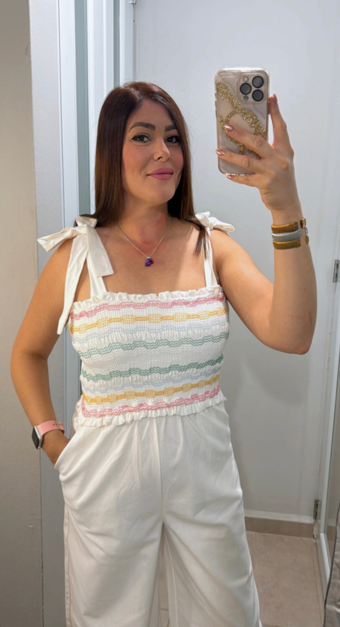 Sunset Cream Jumpsuit