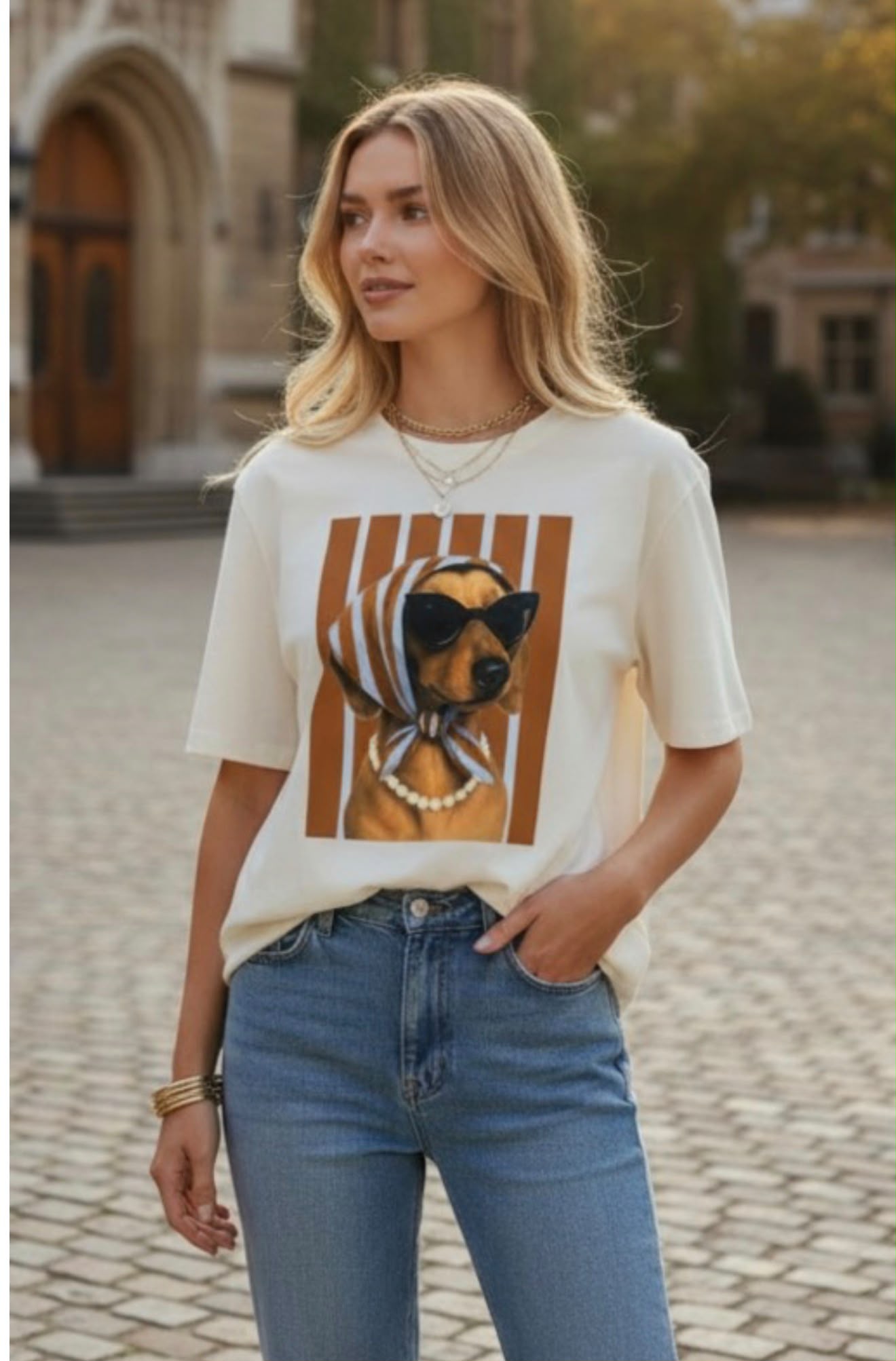 Dachshund Chic Graphic Tee