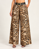 Leopard Statement Wide-Leg Pants