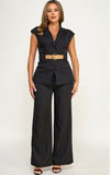Black Tailored Set