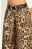 Leopard Statement Wide-Leg Pants