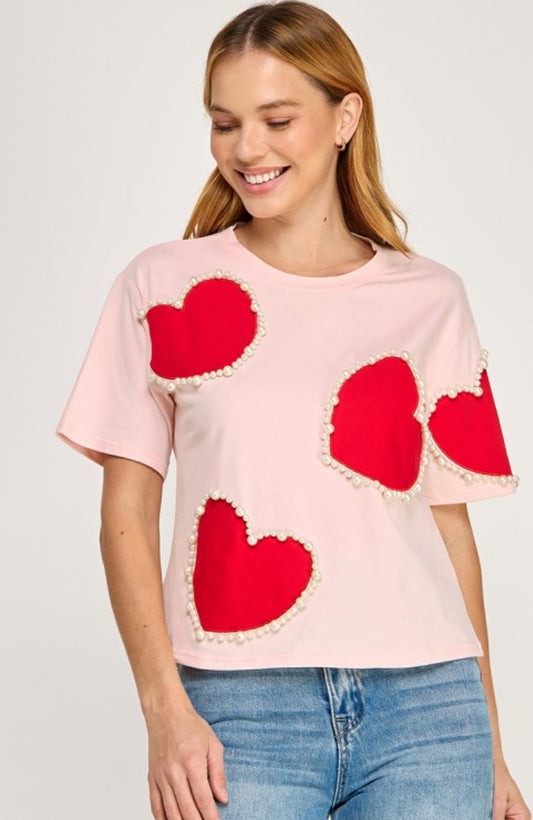 Sweet Hearts Pearl Tee