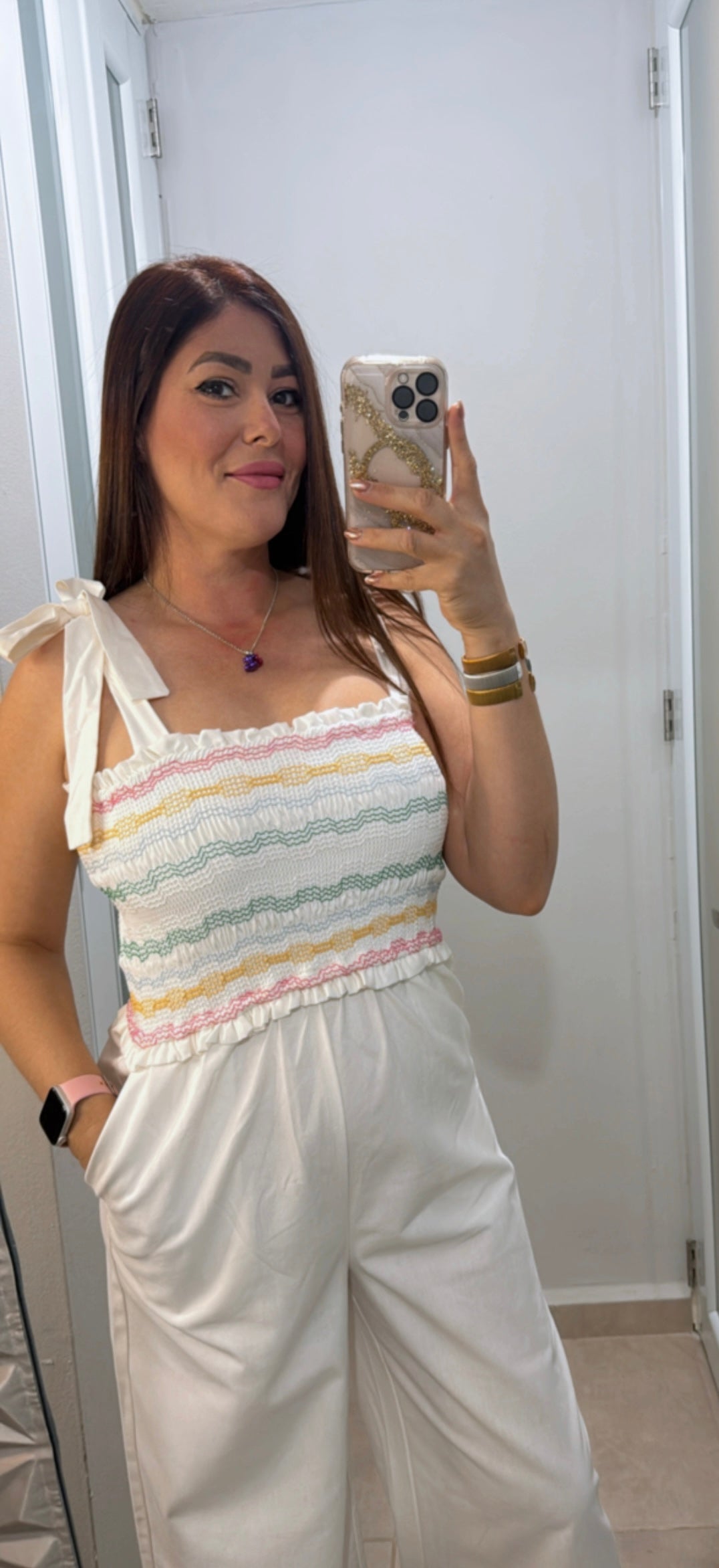 Sunset Cream Jumpsuit