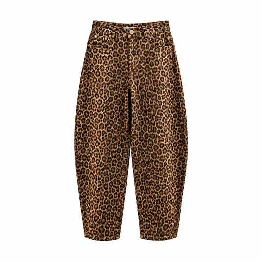 Leopard Barrel Pant