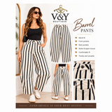 Mila Striped Barrel Pants