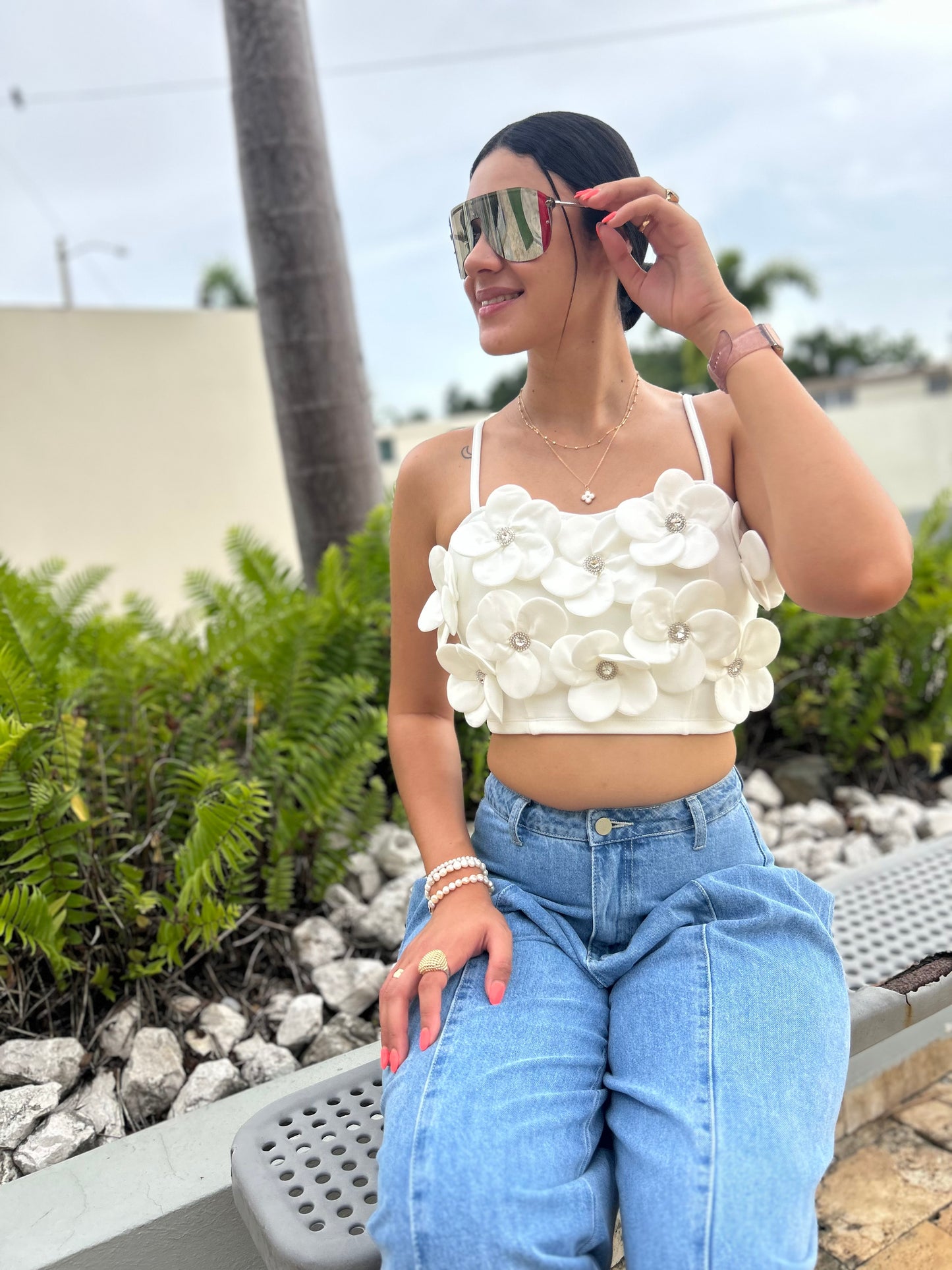 Glamour in White Top