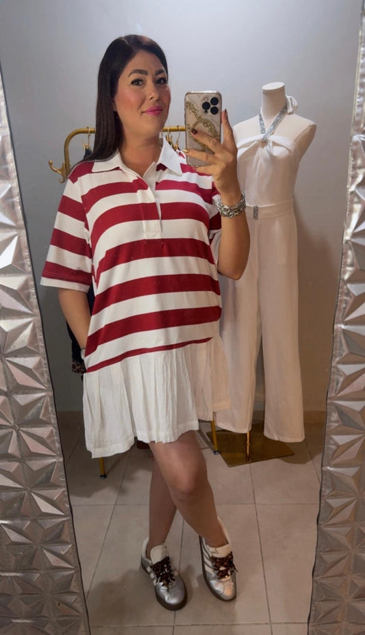 Weekend Varsity Dress in Green