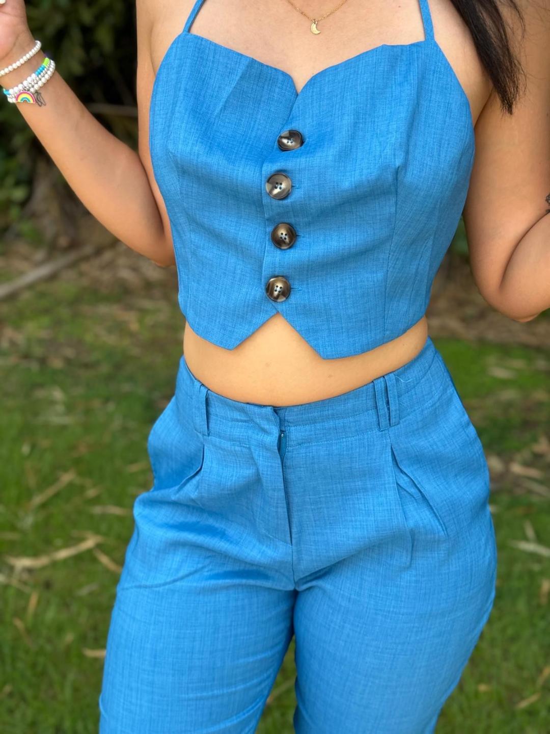 Electric Blue Two Piece Set